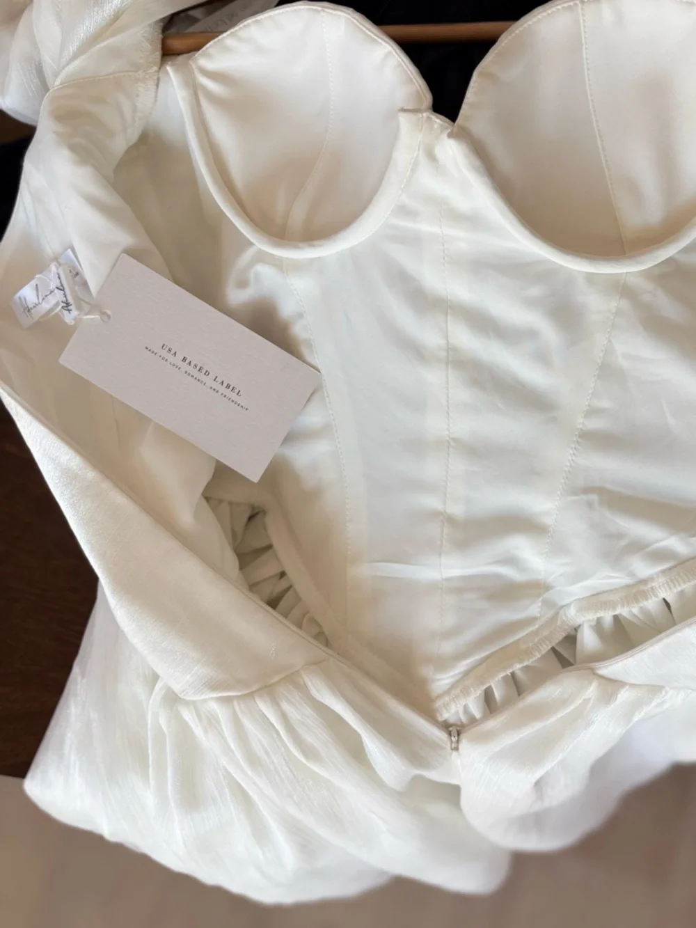 Adeirlina White Corset Coquette Mini Dress Size Small Engagement Graduation NEW - Picture 6 of 15